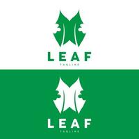 Green Leaf Logo, Ecology Natural Plant Vector, Nature Design, Illustration Template Icon vector