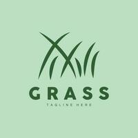 Green Grass Logo Design, Farm Landscape Illustration, Natural Scenery Vector