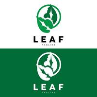 Green Leaf Logo, Ecology Natural Plant Vector, Nature Design, Illustration Template Icon vector