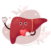 happy cartoon liver character png