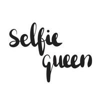 Selfie queen. For fashion shirts, poster, gift, or other printing press. Motivation quote in minimal style vector illustration.