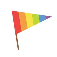 LGBT concept. Rainbow triangle flag. LGBT equal rights movement and gender equality concept. Vector illustration