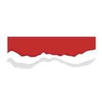 Red and white torn paper png