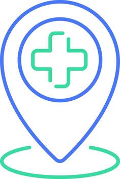 Map pointer line icon vector