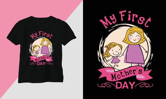 de la madre día camiseta y vestir diseño impresión tipografía vector