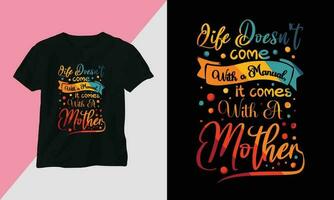 de la madre día camiseta y vestir diseño impresión tipografía vector