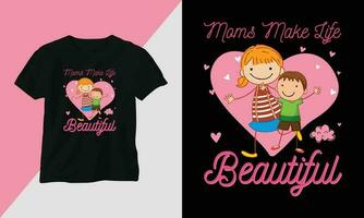 Mother's Day T-shirt and apparel design print typography vector