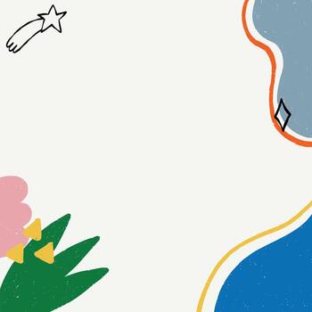 Abstract geometry shape colorful frame square vector