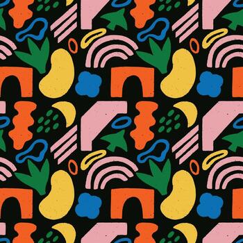 Basic Geometry Shape Seamless Pattern vector