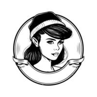 barbershop logo illustration features a classic design that captures the essence of traditional grooming vector