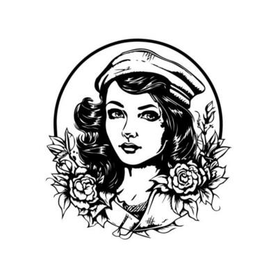 Set sail with our daring female sailor illustration. This empowering artwork captures the spirit of adventure and the sea.