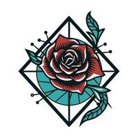 roses flower logo illustration features delicate and intricate details, perfect for creating an elegant and romantic brand image vector