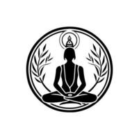 Mindfulness logo design embodies the spirit of calm and awareness. This elegant illustration is perfect for wellness and meditation brands. vector