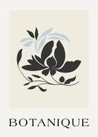 A set of floral posters. Hand drawn design for wallpaper, wall decor, print, postcard, cover, template, banner. vector