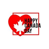 Canada Day Vector Illustration. Happy Canada Day Holiday Invitation Design. Red Leaf Isolated on white background. Greeting card with