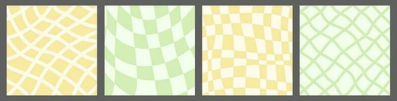 Twisted set with checkerboard and grid vector