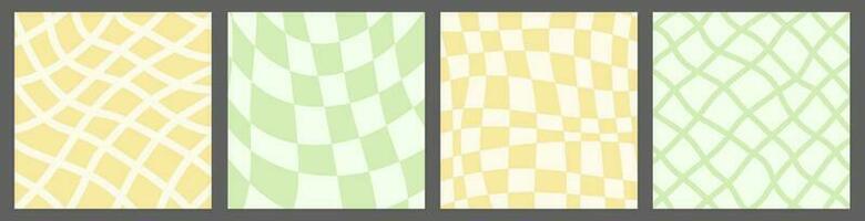 Twisted set with checkerboard and grid vector