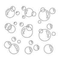 Soap Bubbles Doodle Set vector