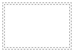 Frame and border isolated vector. Black outline on white bakcground template. vector