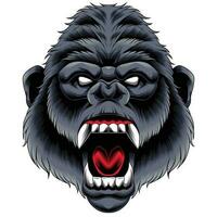 Gorilla head vector illustration