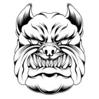 Bulldog head vector illustration