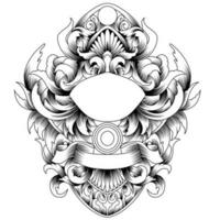 Baroque ornament vector illustration