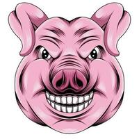 cerdo cabeza vector ilustración