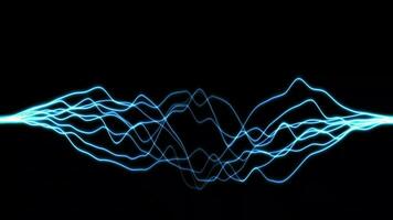 electric power lightning spark animation on black background video