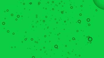 veel van bubbels drijvend animatie Aan groen scherm achtergrond video