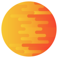 Sol plano estilo png