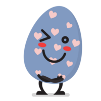 Charming easter egg character emoji cartoon png