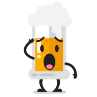 Confuse Glass of beer character png