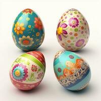 Set of colourful easter eggs photo