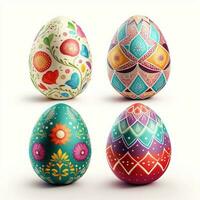 Set of colourful easter eggs photo