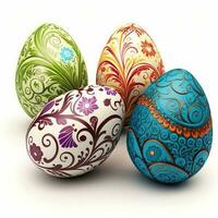 Set of colourful easter eggs photo