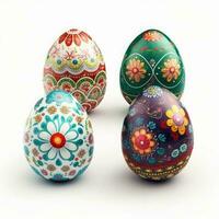 Set of colourful easter eggs photo
