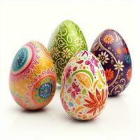 Set of colourful easter eggs photo