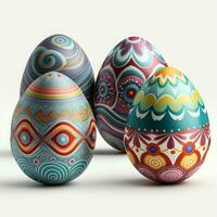 Set of colourful easter eggs photo