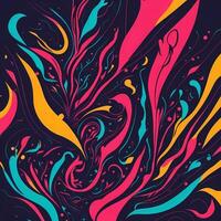 Abstract floral ornament colorful background with a vibrant and energetic mood. Fluid shapes and dynamic patterns photo