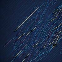 Abstract lines for technology concept with blue background. Technology connection background for digital data and big data concept with . photo