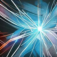 Abstract background with bold and vibrant blue colors, futuristic dynamic illustration featuring a dynamic and energetic composition with photo