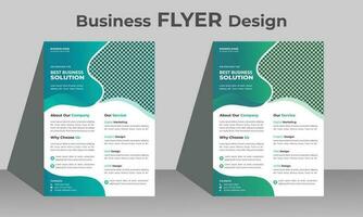 Real estate business flyer design template or creative brochure design vector