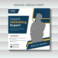 Digital Business Marketing Social Media Post Design Template vector