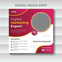 Social Media Post Design for Digital Business Marketing vector