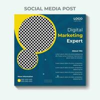 Digital Business Marketing Social Media Post Design Template vector