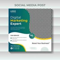 Digital Business Marketing Social Media Post Design Template vector