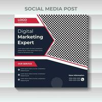 Digital Business Marketing Social Media Post Design Template vector