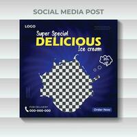 Special delicious ice cream social media post and web banner template vector