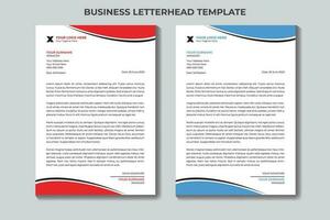 modern business letterhead template design vector