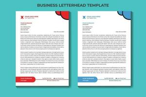 modern business letterhead template design vector